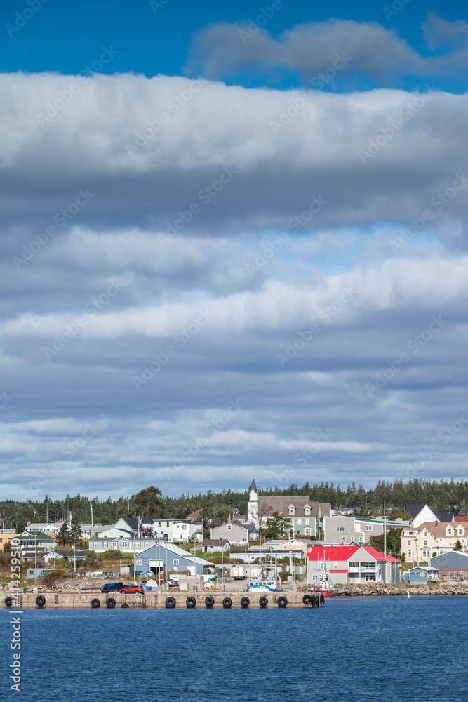 Canada, Nova Scotia, Louisbourg. Town skyline.