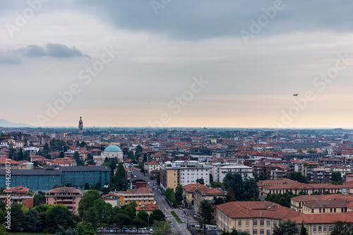 Panoramic view of Old Bergamo, ItalyView Of Bergamo Alta, Italy.