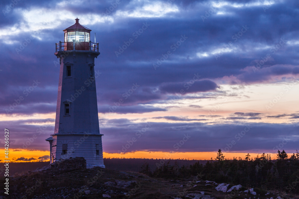 Canada, Nova Scotia, Louisbourg Lighthouse.