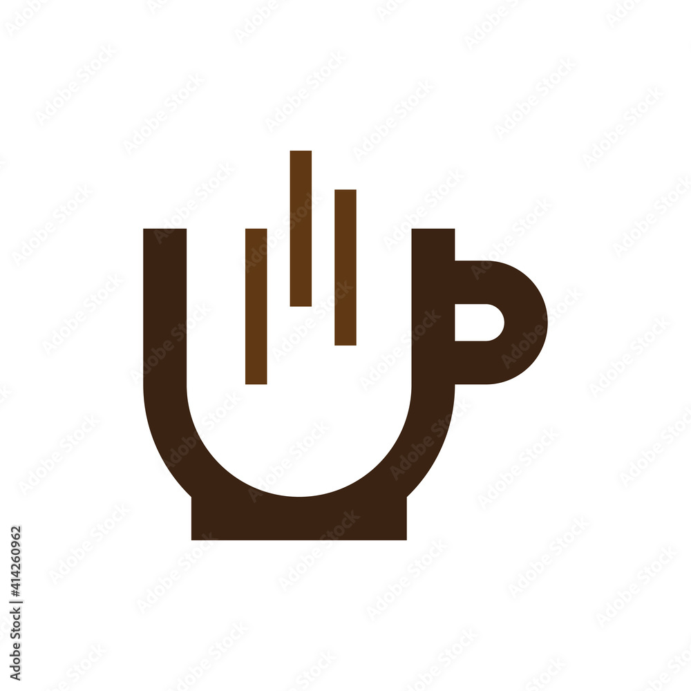 Obraz premium Coffee or Cocholate Cup logo design vector