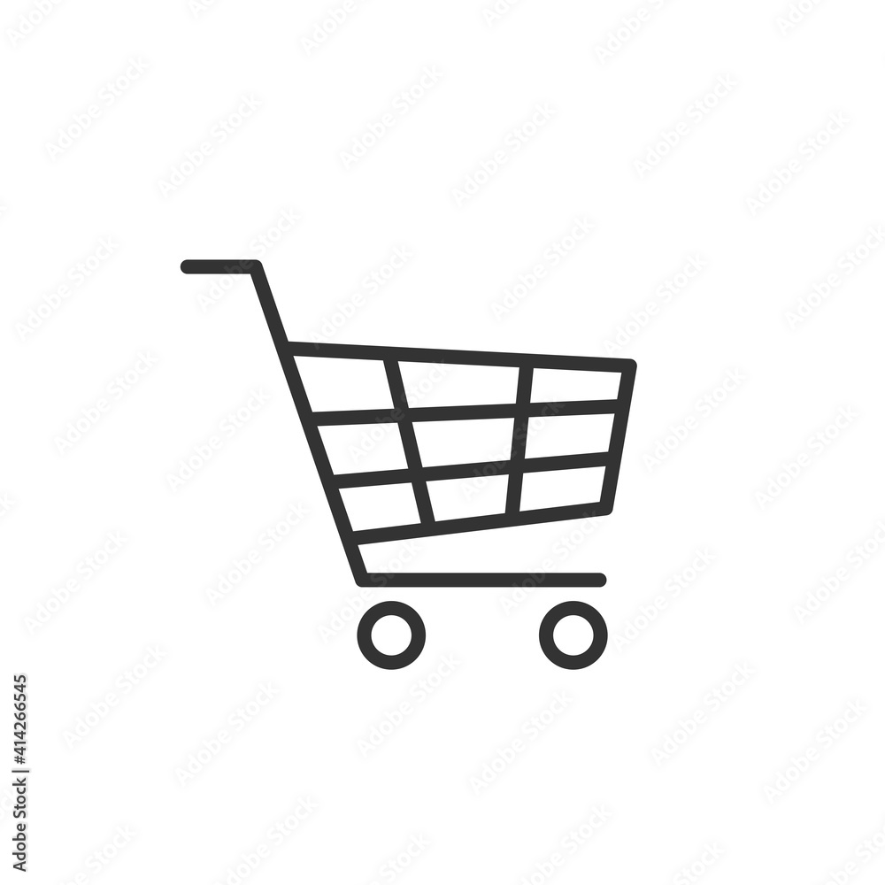Shopping cart icon vector black. Shopping cart icon. Shopping cart.
