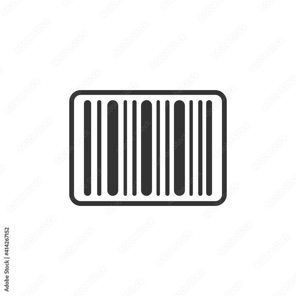 Barcode icon, label symbol. Simple, flat design for web or mobile app. Vector. Barcode icon, label symbol. Simple, flat design for web or mobile app. Vector.