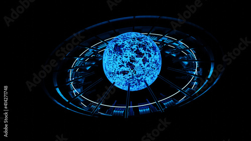 3d rendering of science fiction abstract sci-fi