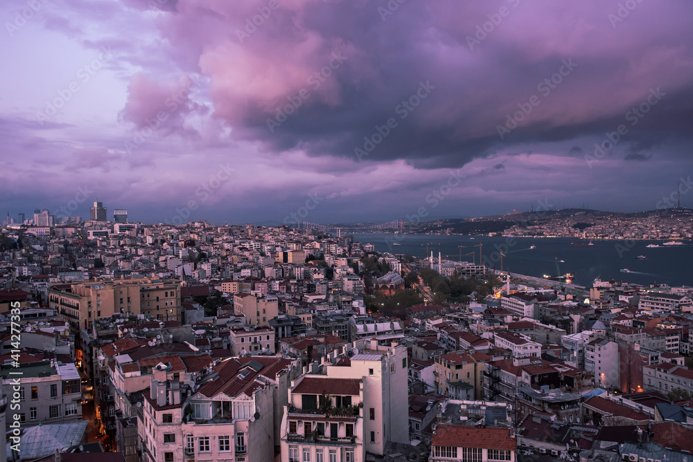 Istanbul dramatic sunset