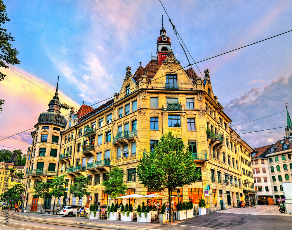 Fototapeta premium Traditional architecture of St. Gallen in Switzerland