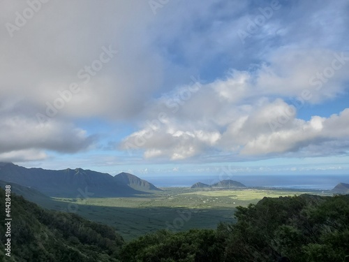 the view on a hiking trail in Hawaii