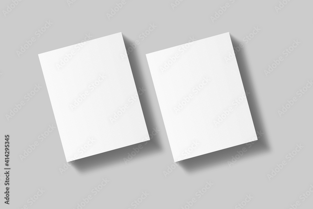 Realistic blank US letter flyer brochure for mockup. Paper or poster illustration. 3D Render. Realistic blank US letter flyer brochure for mockup. Paper or poster illustration. 3D Render.