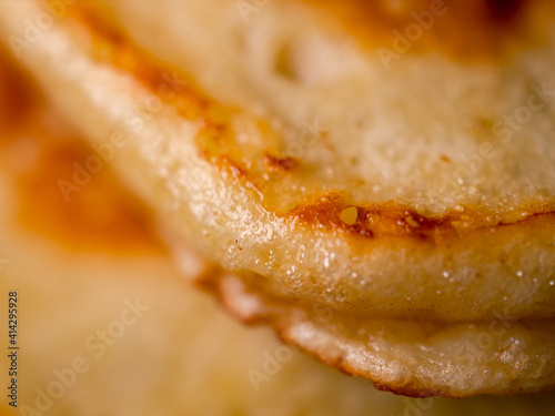 close up of a pancake