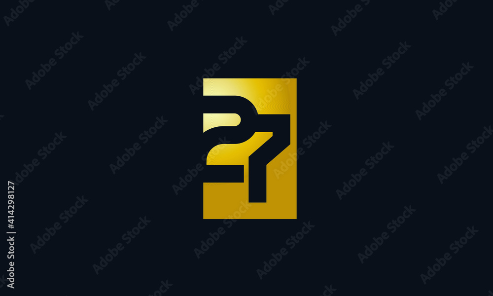 Unique Modern Gold Box Number 27 Logo Unique Modern Gold Box Number 27 Logo