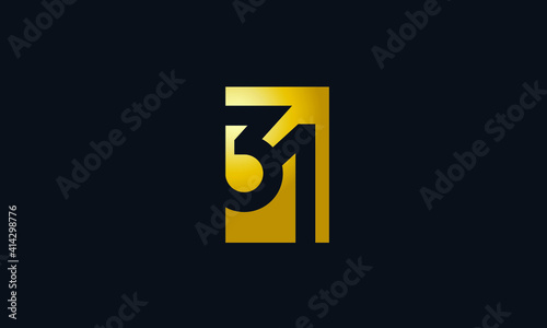 Unique Modern Gold Box Number 31 Logo