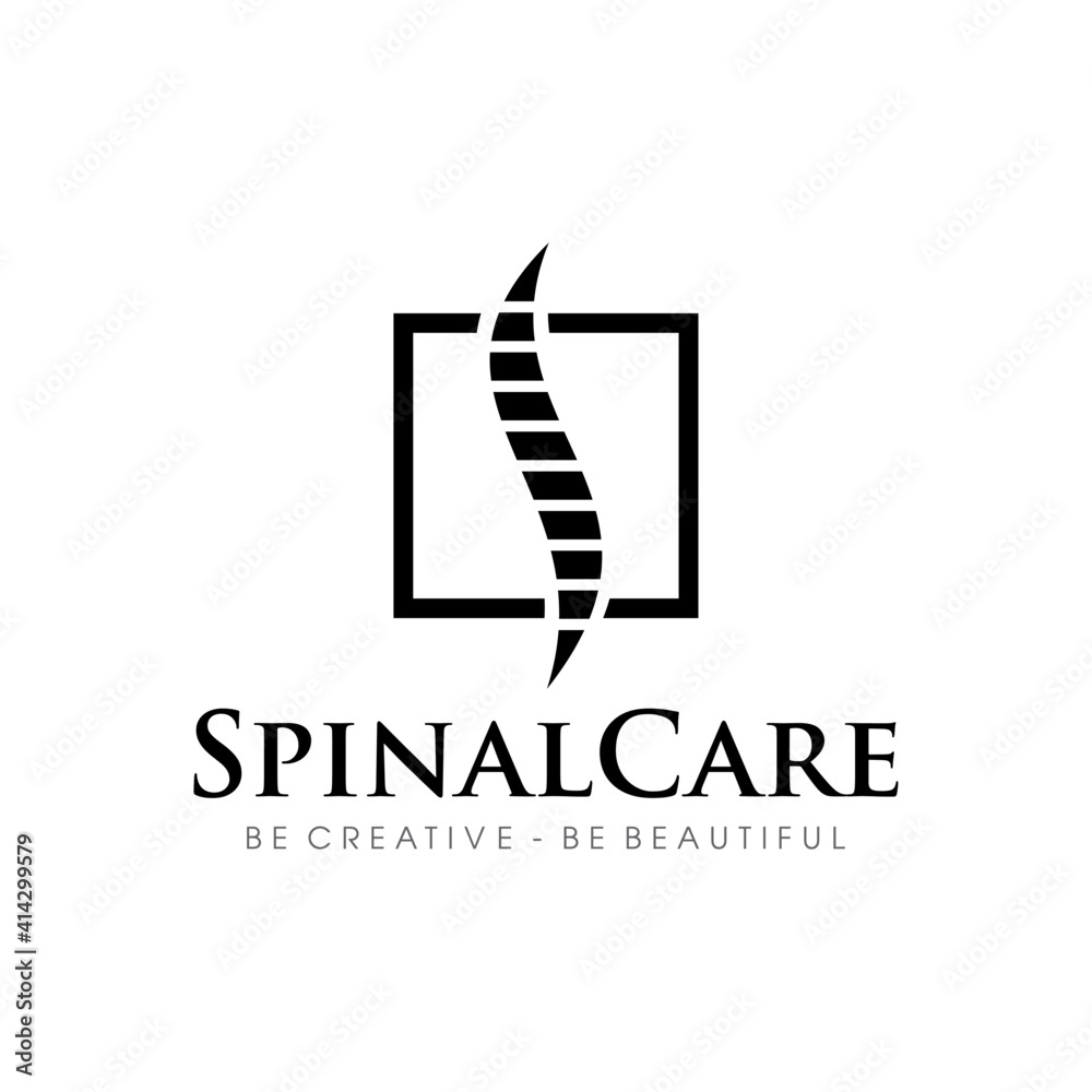 Fototapeta premium Spinal care logo design vector