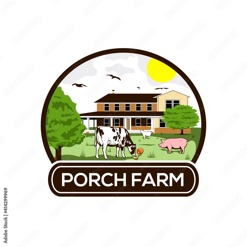 Farm house logo design templates