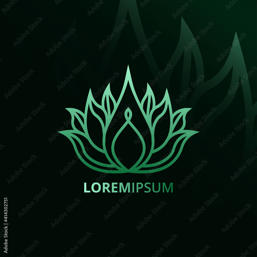 Modern lotus flowers logo design Modern lotus flowers logo design