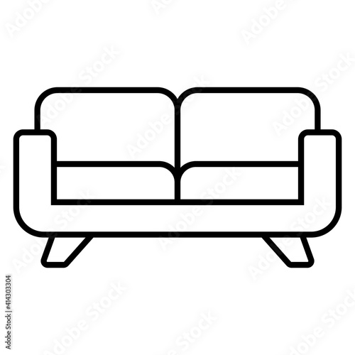 couch furniture icon vector