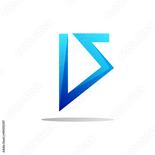 Abstract letter D logo design