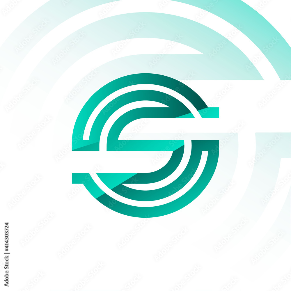 Minimalist initials S modern logo design Minimalist initials S modern logo design
