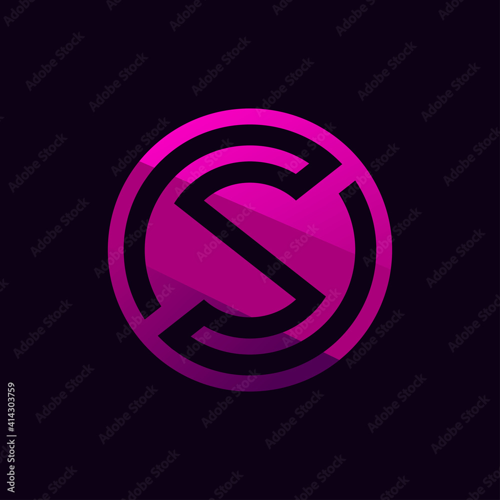 Minimalist initials S modern logo design Minimalist initials S modern logo design