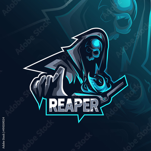 Reaper mascot logo design