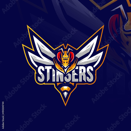 Stingers mascot logo design