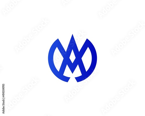 MA AM letter logo design vector template