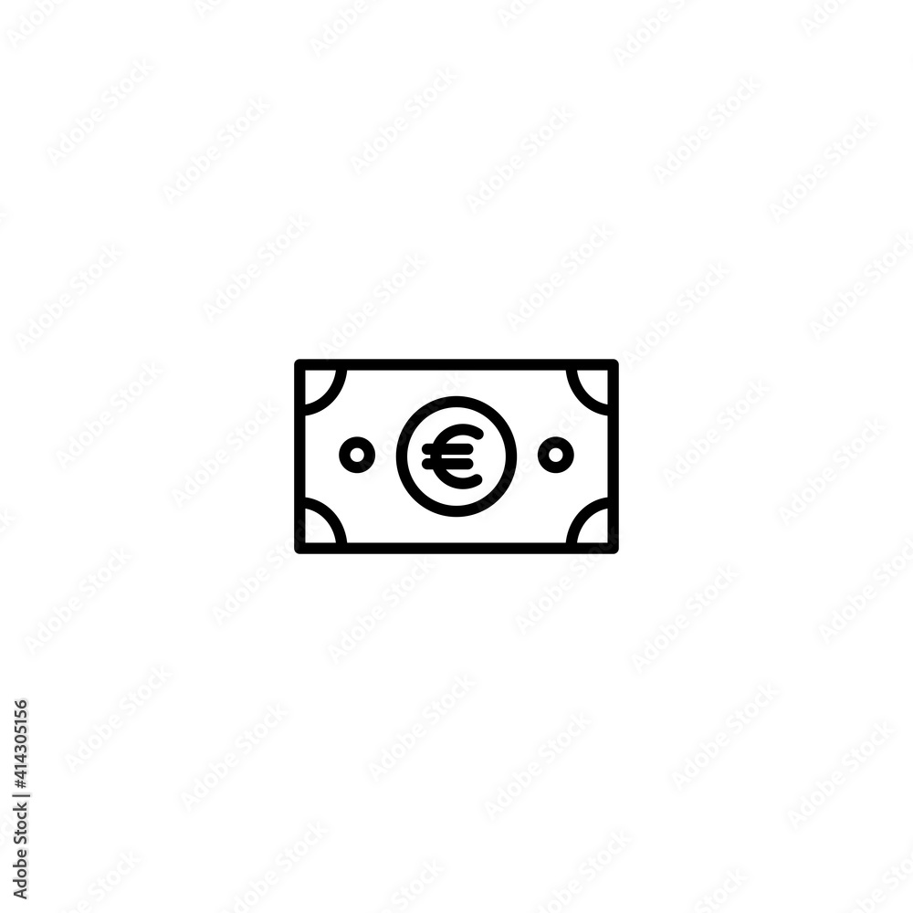 euro money icon vector for computer, web and mobile app euro money icon vector for computer, web and mobile app