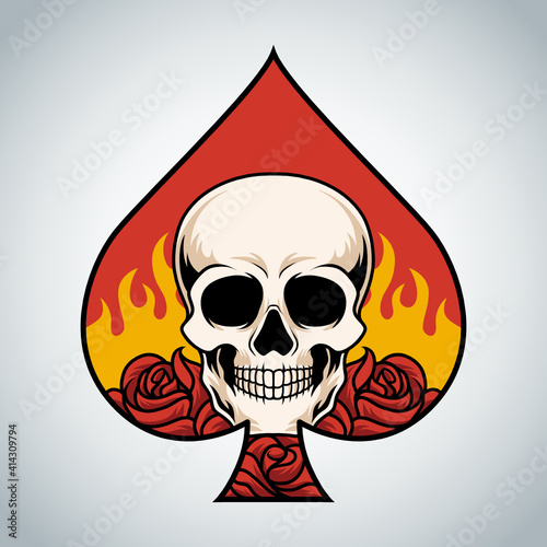 Ace of spade skull 