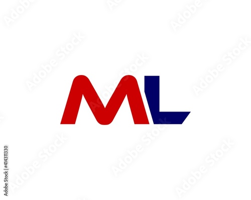 ML LM Letter logo design vector template