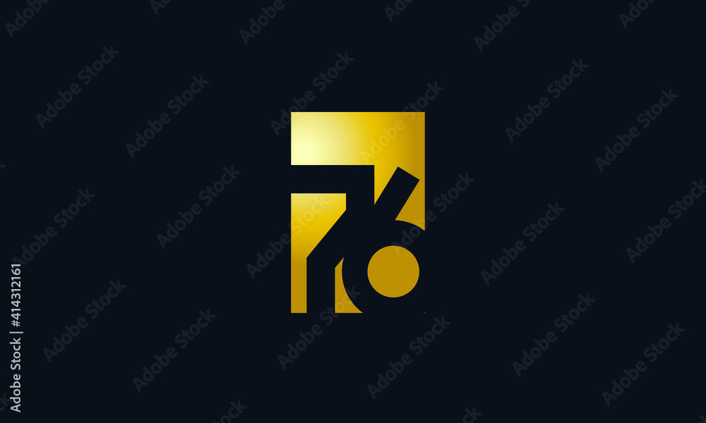 Unique Modern Gold Box Number 76 Logo Unique Modern Gold Box Number 76 Logo