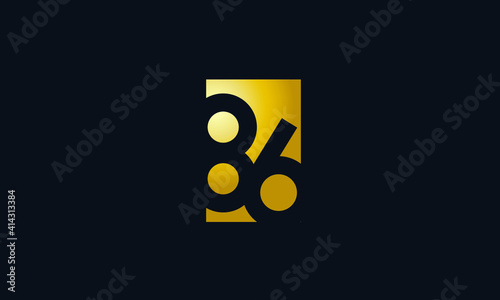 Unique Modern Gold Box Number 86 Logo