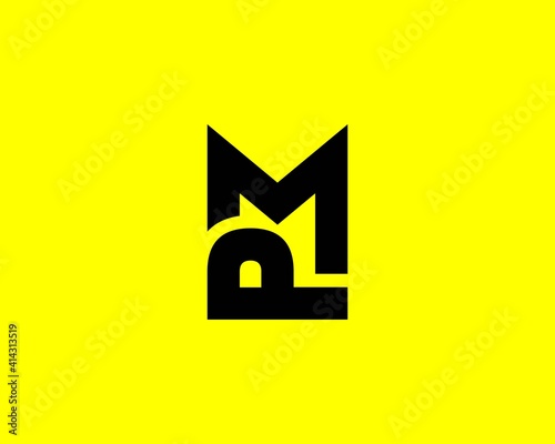 MP PM letter logo design vector template
