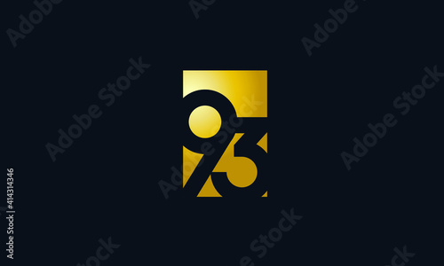 Unique Modern Gold Box Number 93 Logo