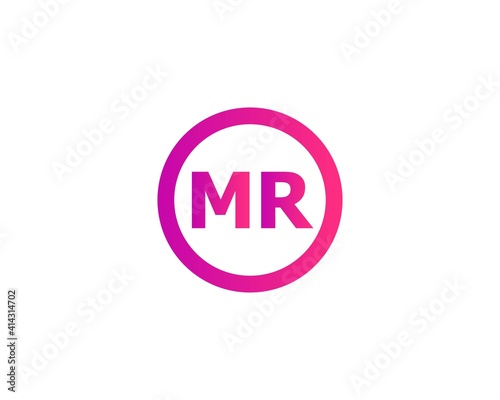 MR RM letter logo design vector template