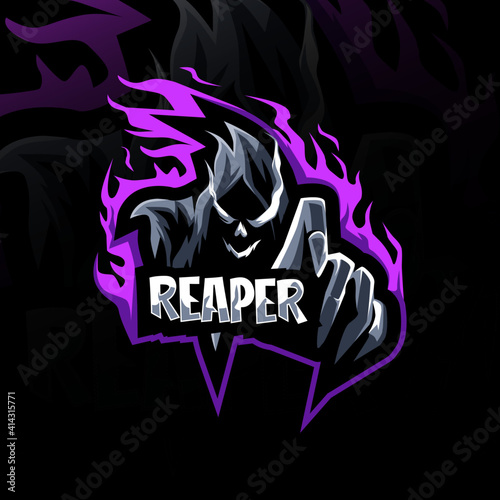 Reaper mascot logo esport design