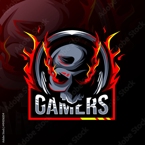 Death gamers mascot logo esport design