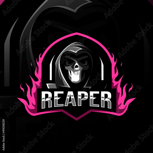 Reaper mascot logo esport design