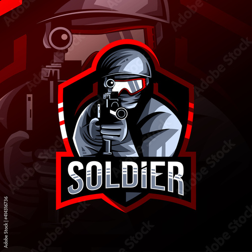 Soldier mascot logo esport
