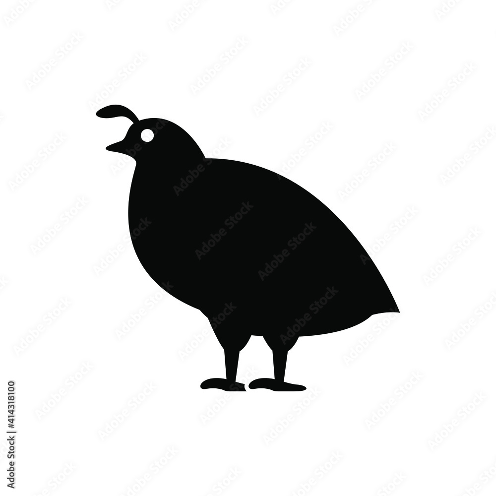 Male quail icon vector graphic illustration