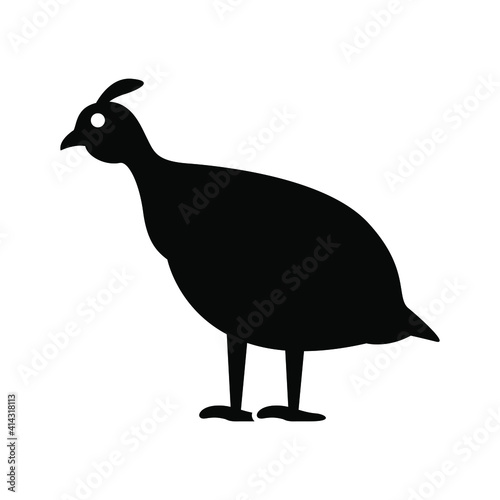 Guinea fowl icon vector graphic illustration