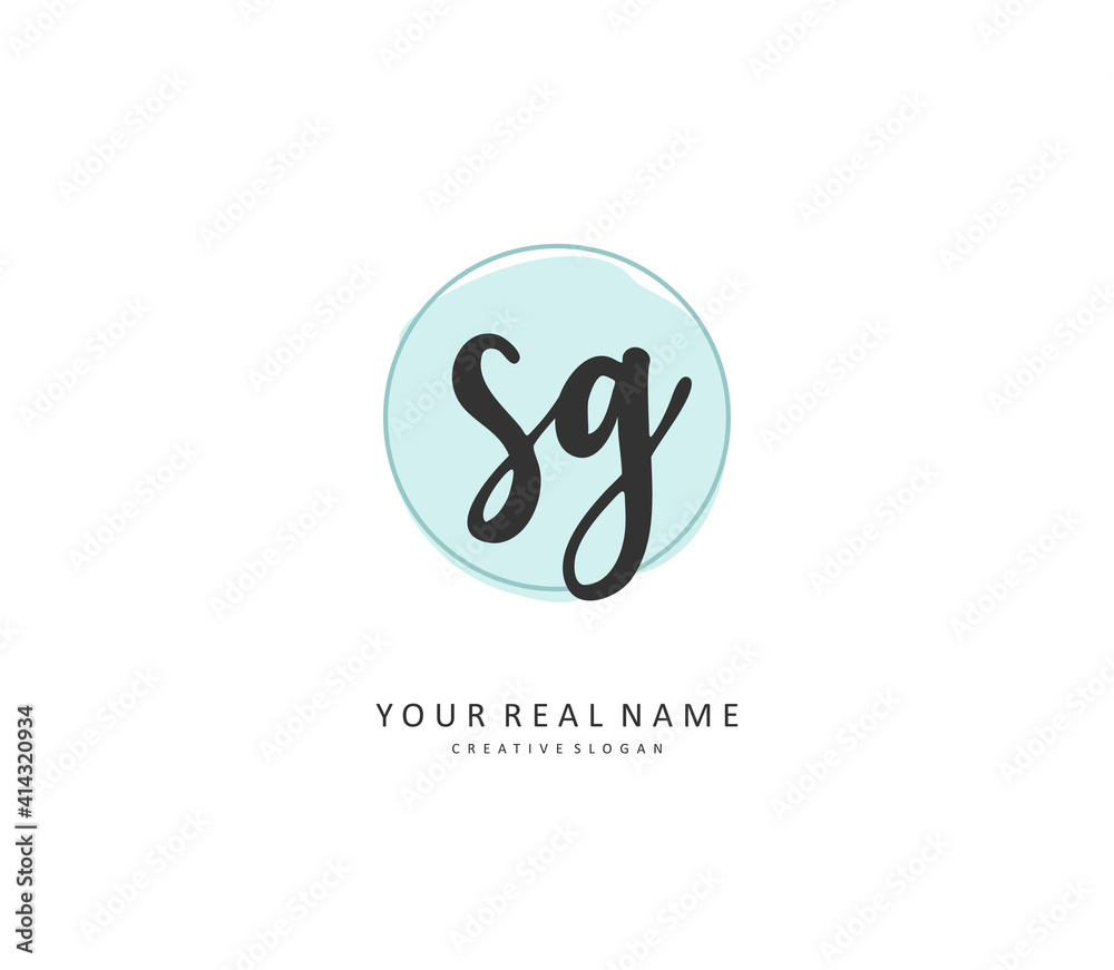 SG Initial letter handwriting and signature logo. A concept handwriting initial logo with template element. SG Initial letter handwriting and signature logo. A concept handwriting initial logo with template element.
