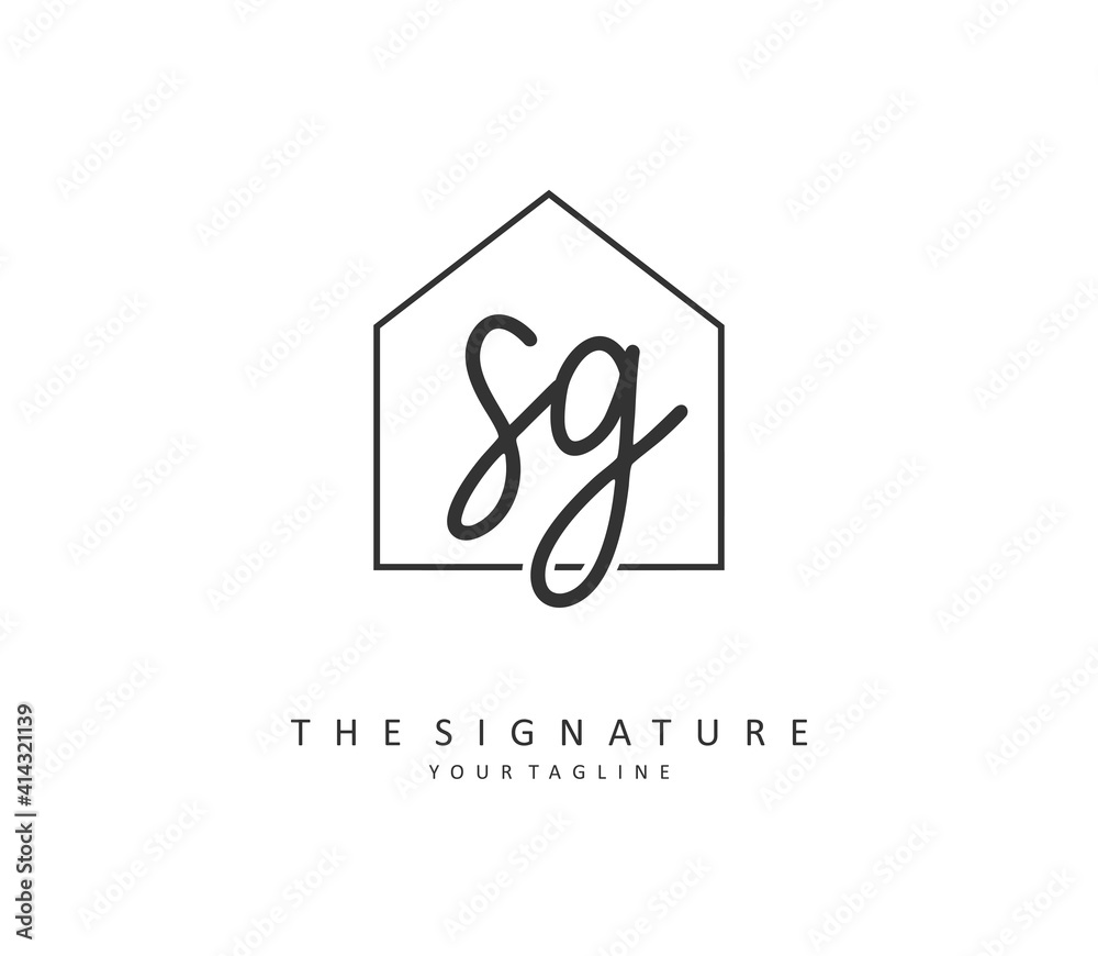 SG Initial letter handwriting and signature logo. A concept handwriting initial logo with template element. SG Initial letter handwriting and signature logo. A concept handwriting initial logo with template element.