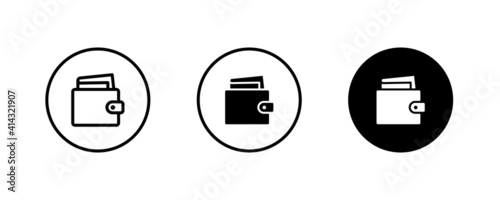 Wallet Purse Icon, Money, finance, banking, Money bag, coins, credit card, payment icons button, vector, sign, symbol, logo, illustration, editable stroke, flat design style isolated on white
