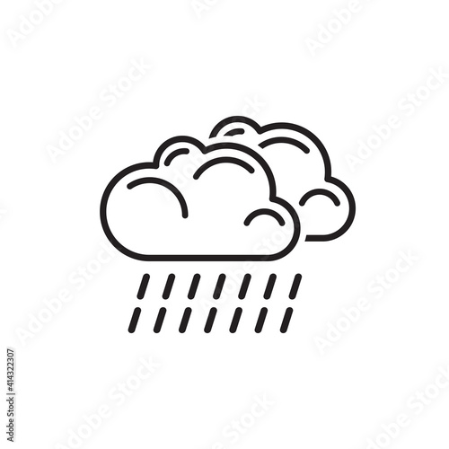rainy weather icon symbol sign vector