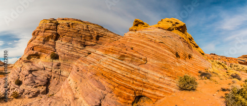 Pastel Colored Rock Formations Along Kaolin Wash, Valley of Fire State Park, Nevada, USA