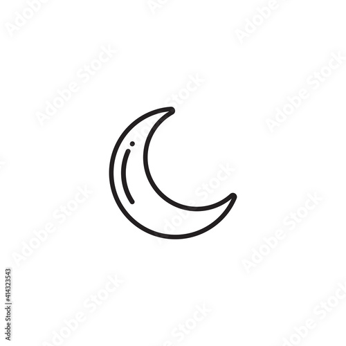 night icon symbol sign vector