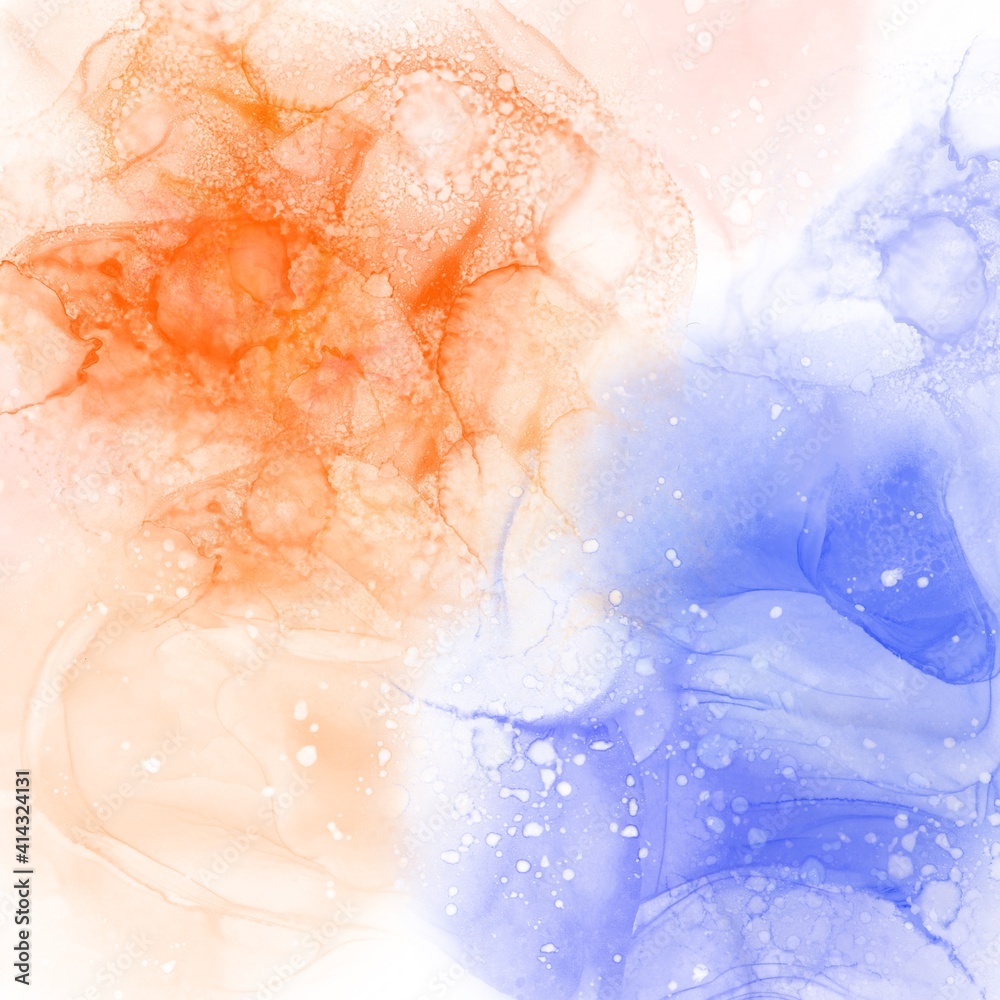Fototapeta premium Bright background with a texture of water stains and marble. Digital illustration