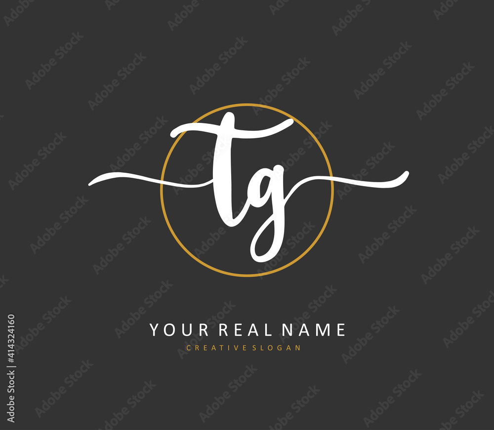 TG Initial letter handwriting and signature logo. A concept handwriting initial logo with template element. TG Initial letter handwriting and signature logo. A concept handwriting initial logo with template element.