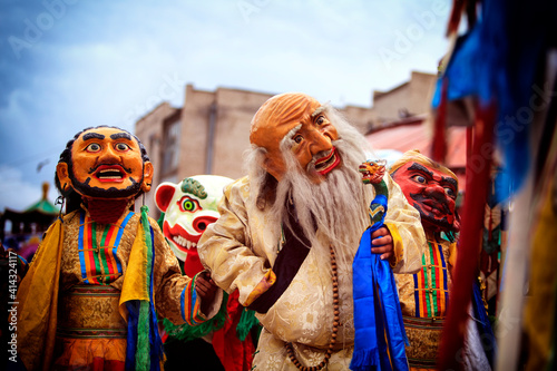 фотографія The Mongolian tsam dances have an important artistical side