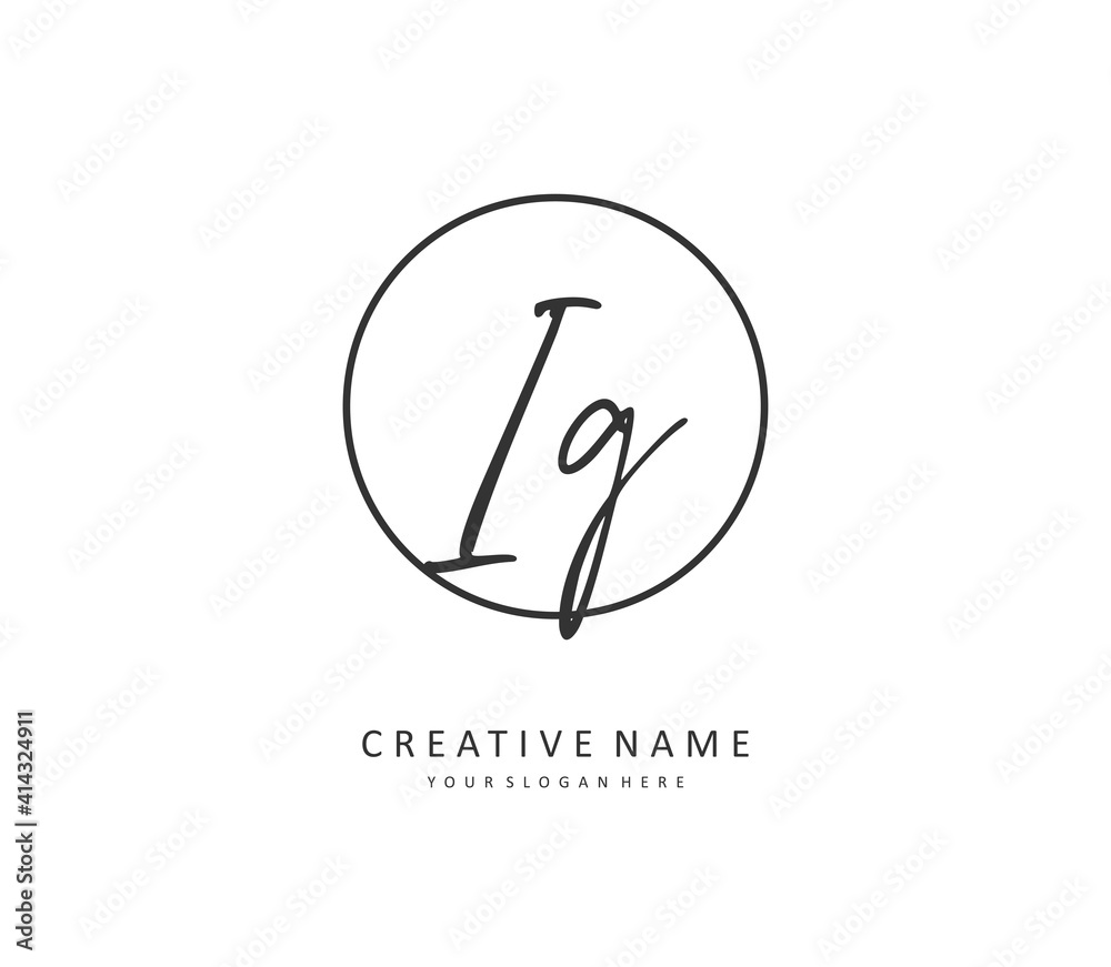 IG Initial letter handwriting and signature logo. A concept handwriting initial logo with template element. IG Initial letter handwriting and signature logo. A concept handwriting initial logo with template element.