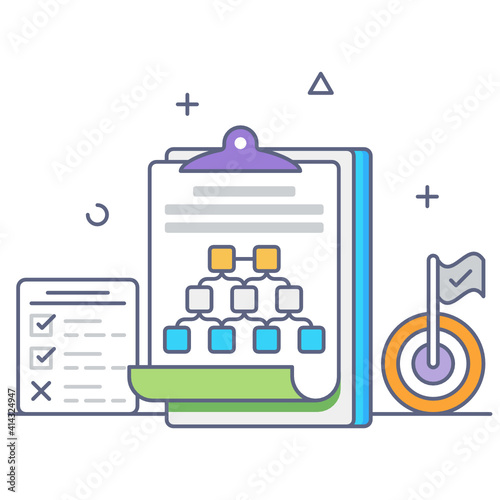 
Modern flat design of production hierarchy icon
