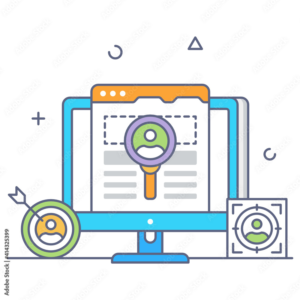Target customer icon in trendy design
Target customer icon in trendy design